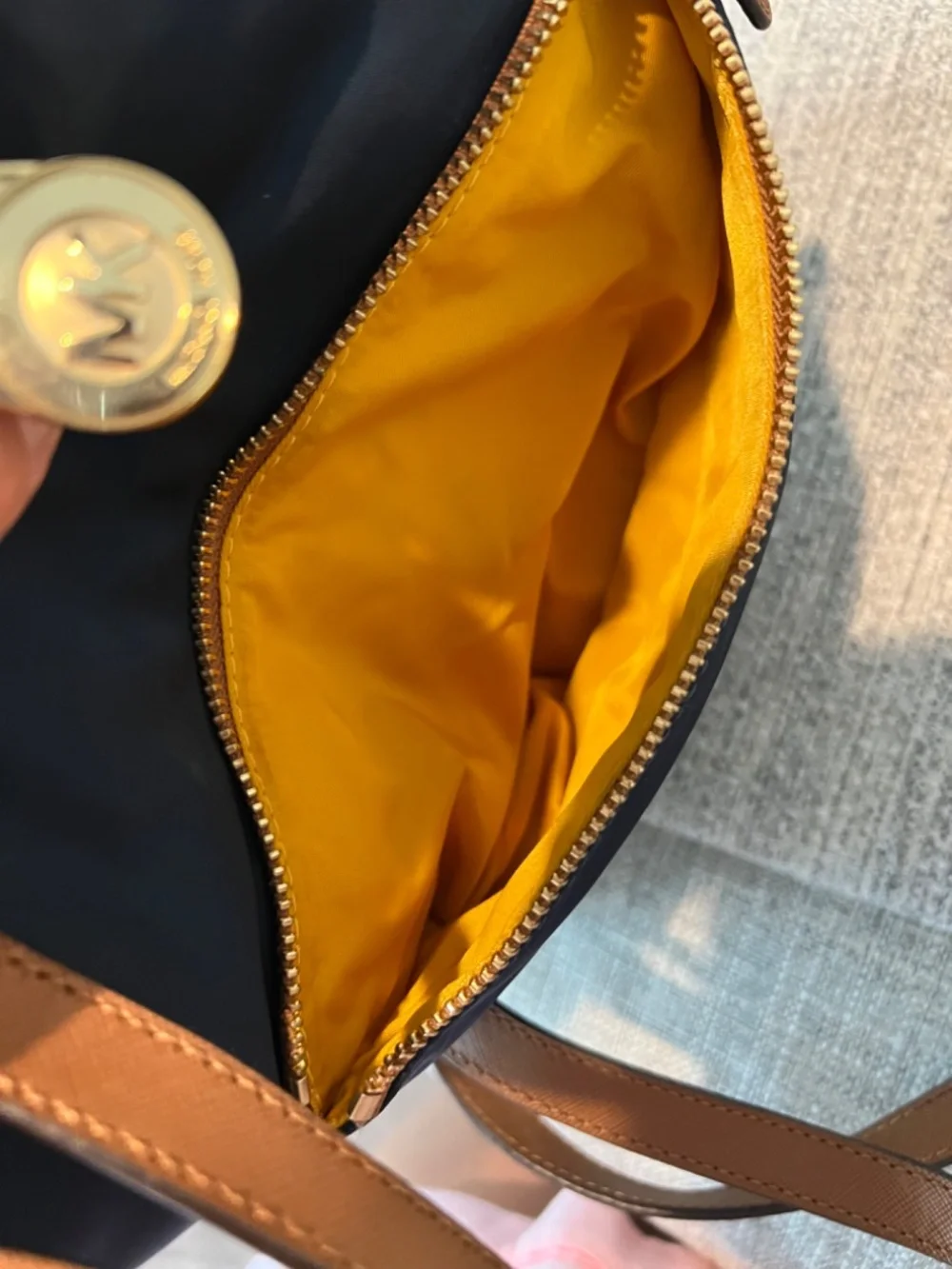 Michael Kors Kempton Navy Crossbody Bag!